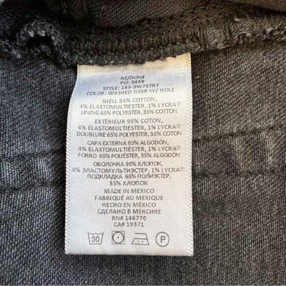 Re/done 70s Straight Jeans Washed Noir with Hole Size 29 - Picture 13 of 13